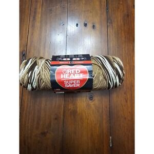 Red Heart Super Saver Yarn Shaded Browns Cafes Worsted Weight 4 364 yards New